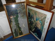 A framed Print of satellite image of Abu-Dhabi by Space Imagene, Middle East,