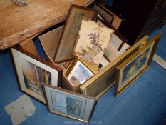 A box of prints, etc.