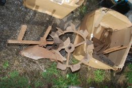 Garden cultivator components, makes unknown.