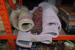 A quantity of rugs (a/f), etc.