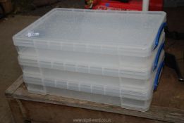 Three storage trays.