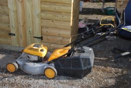 A Titanium 46SD self drive lawn mower, (incorrect grass box,