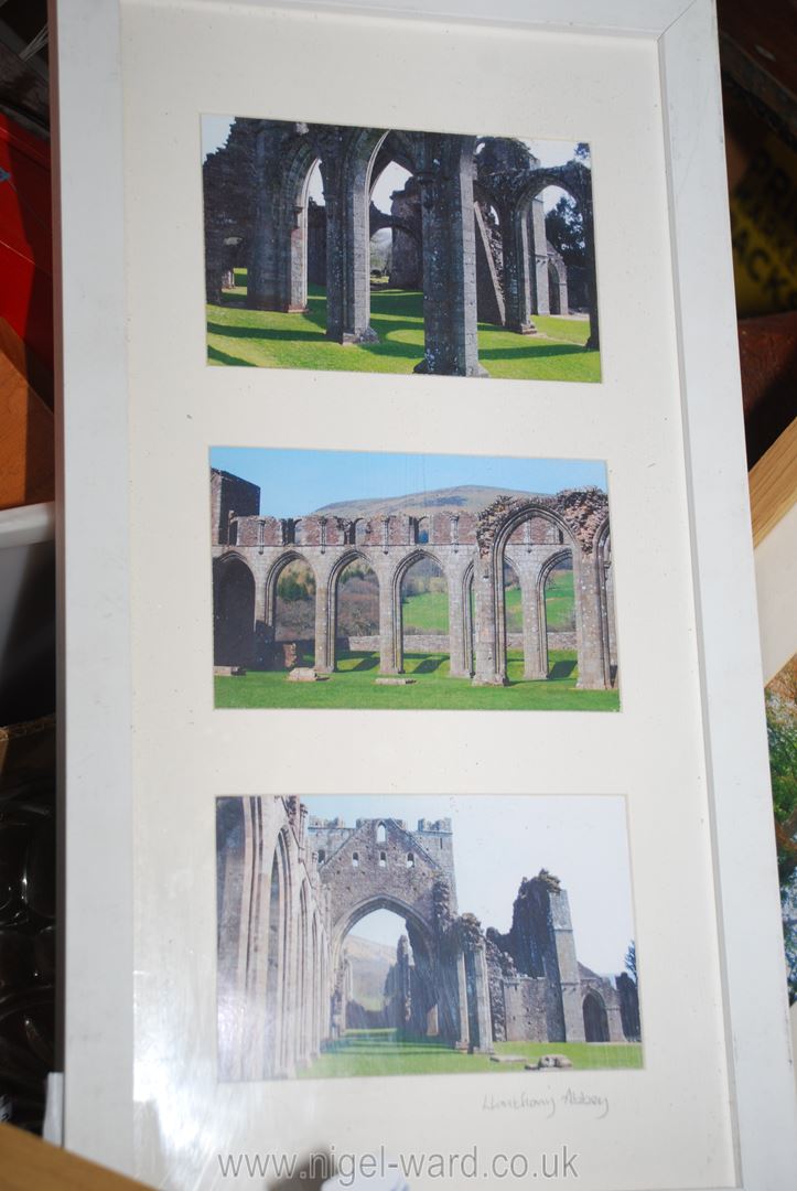 Six sets of framed prints of local interest, Llanthony Abbey etc. - Image 2 of 2