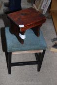 A footstool and another stool.