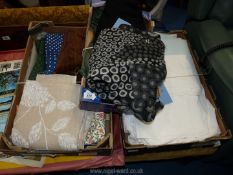 A quantity of ladies clothes, fabric, linen etc.