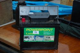 A Power point Leisure 12 volt battery.