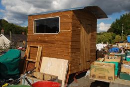 A mobile Shepherds hut, 71" wide x 88" long x 102" high.