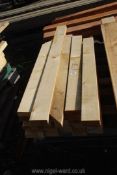 Thirty-five lengths of wood 4" x 1 1/2" x 37" long, various lengths.