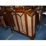 A glass fronted display cabinet, with key (no shelves).