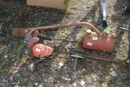 An Echo hedge cutter for spares/recommissioning and a weed flame gun.