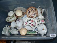 A quantity of china including meat plates, thimbles, "Windsor" cups and saucers, jugs, S.