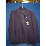 A 'St. Michael' navy Blazer, size 44" with a Welsh Fusilier's badge and pin.