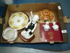 A quantity of china to include three Royal Grafton vases, Burlington butter dish,