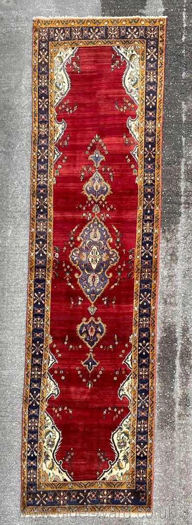 A fine handmade Kerman runner, - Image 2 of 4