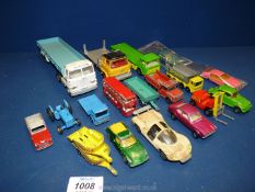 A quantity of model cars including Dinky, Matchbox, Palitoys Export No 589, Ferrari dino Berlinett,