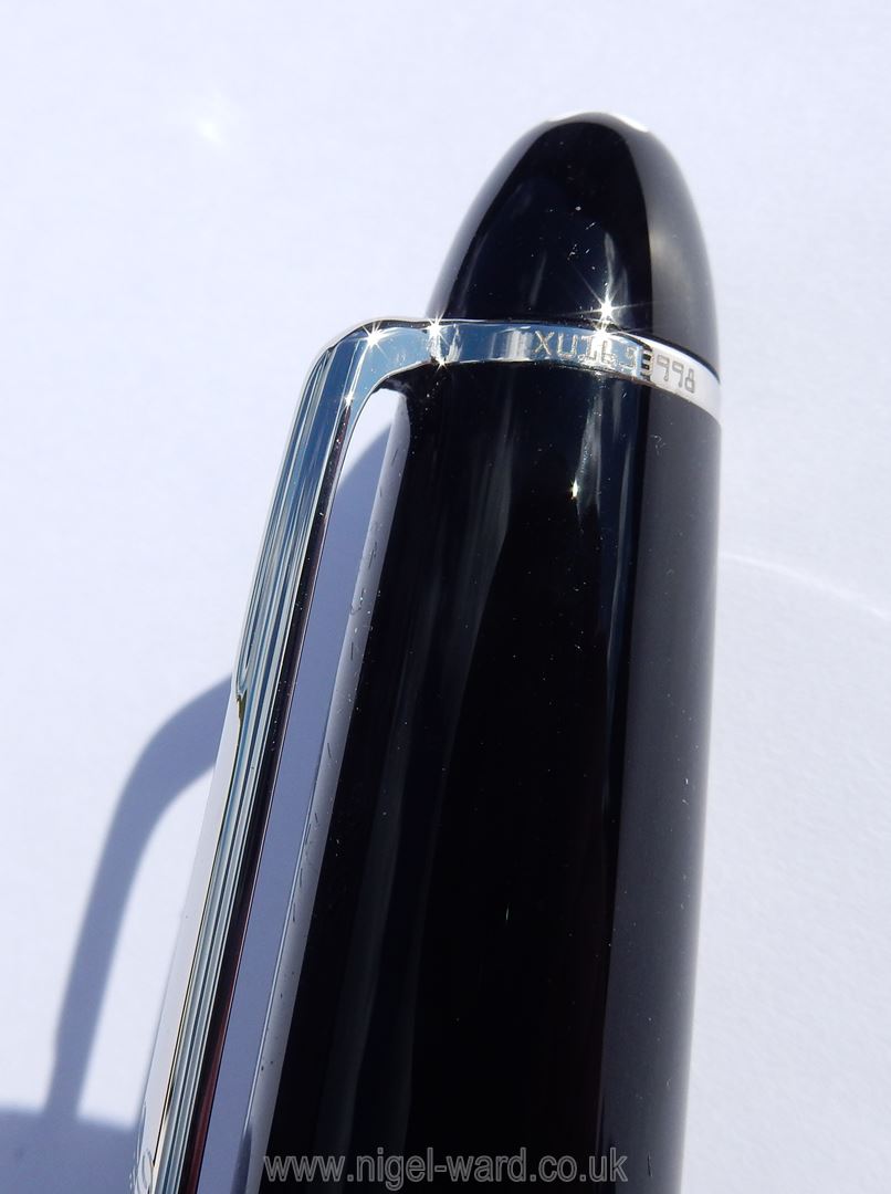 A Montblanc Meisterstuck Pix Classique Platinum-Coated Ballpoint Pen, initialled "JH" to the clip, - Image 7 of 8