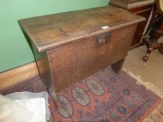 A collectable six plank Oak Dirk Chest/Coffer of compact dimensions,