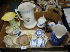 A quantity of china including a large Royal Doulton oblong dish, a James Kent hand painted jug,