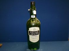 A large William Lawson whiskey bottle (empty), 20" tall, 4.5 litre.