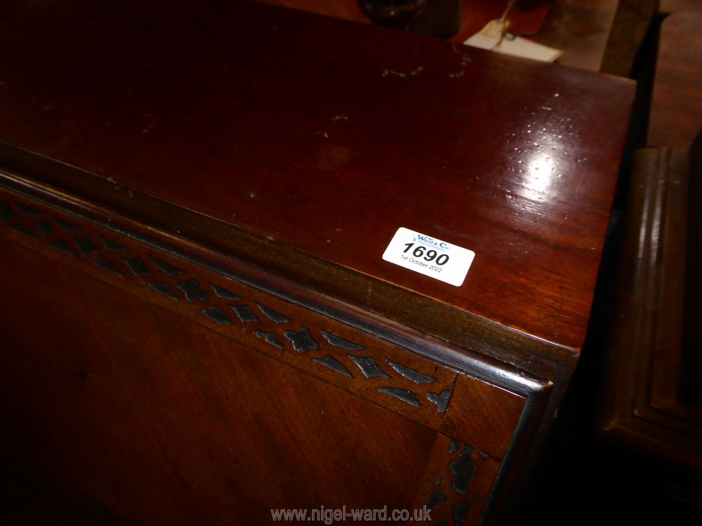 A mid/early 20th century Mahogany Bureau, - Image 4 of 4