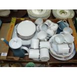 A quantity of part tea and dinner sets including Kahla cups, saucers,