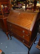 A mid/early 20th century Mahogany Bureau,