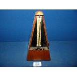 A French Metronome, 9 1/2" tall.