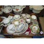 A quantity of cups and saucers to include Shelley 'Duchess' cup and saucer, Aynsley cup and saucer,