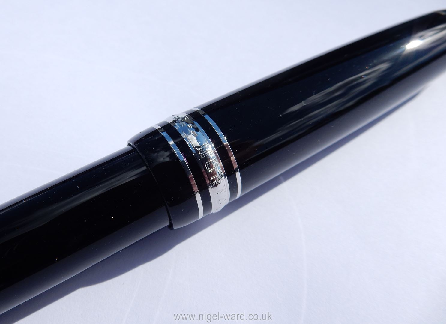 A Montblanc Meisterstuck Pix Classique Platinum-Coated Ballpoint Pen, initialled "JH" to the clip, - Image 5 of 8