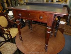 An early 20th century Mahogany side Table having a frieze drawer,