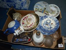 A quantity of china to include; Enoch Wedgwood 'Woodland' plates,