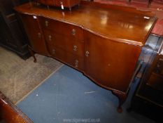 A Beithcraft of Scotland satinwood Sideboard having three short drawers to the centre,