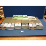 Six boxes of slide trays with slides, mostly nature and landscapes,