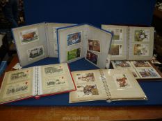 A quantity of stamp Postcards in six albums.