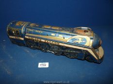 A 'Golden Falcon' 6681 tin locomotive, playworn condition, 16" long.