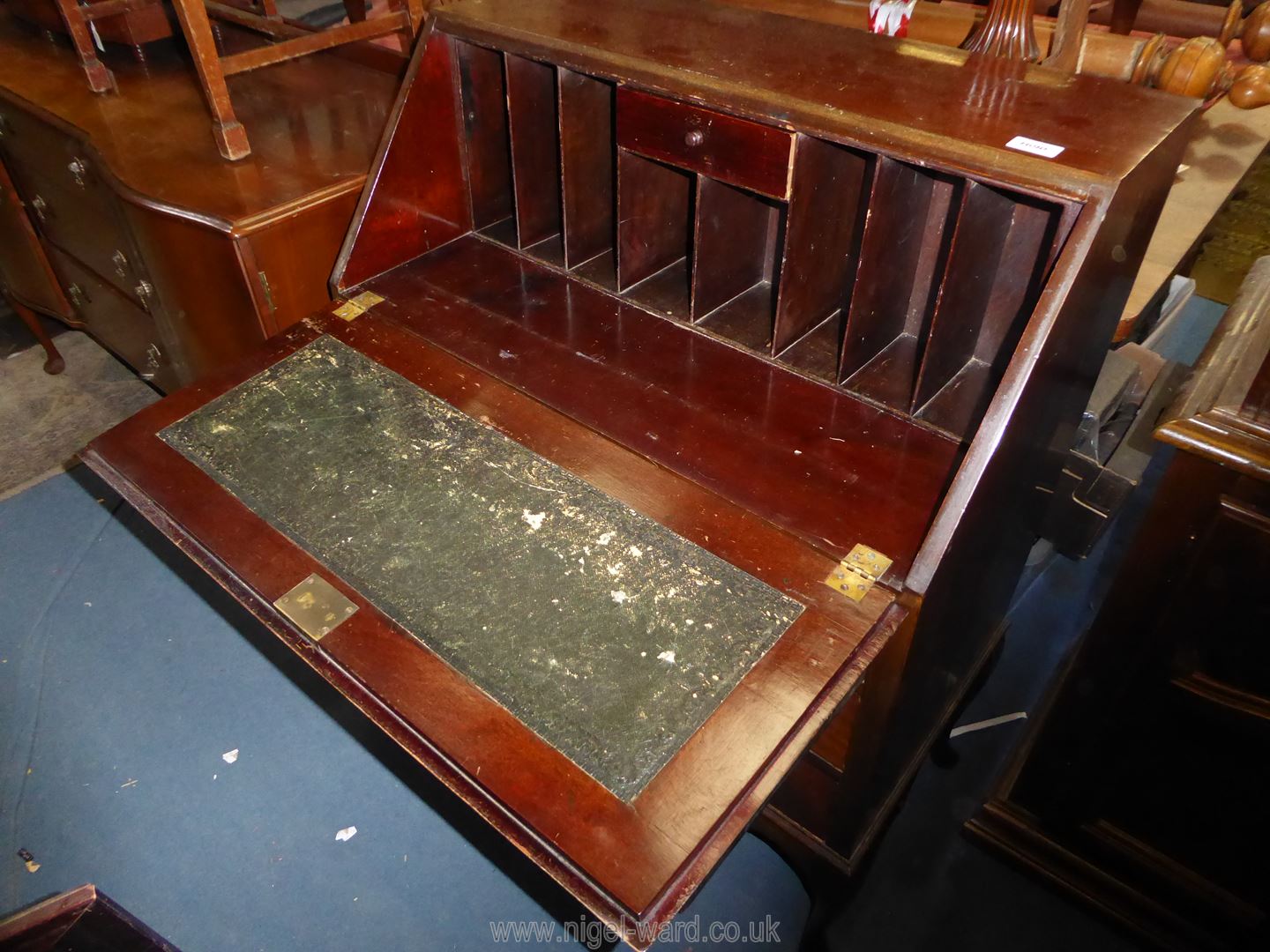 A mid/early 20th century Mahogany Bureau, - Image 2 of 4