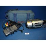 A Sony Digital 8 Handycam DCR-TR8000E 100 x digital zoom in carry case.
