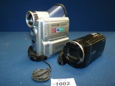 A Sony handycam HDRCX280E (boxed) and a Tobishika digital video camera (boxed) model DV/INUX-12000.