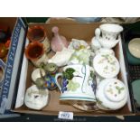 A small quantity of china to include Villeroy and Boch tyg, Wedgwood wild strawberries tray, pot,