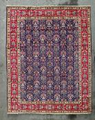 A large hand-made Flora vase design Kashan Wool carpet, central Persia,