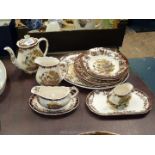 A small quantity of Royal Worcester Palissy game series, including meat plate, dinner plates,