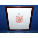 A framed and mounted artist proof plastic engraving titled 'Resurgent Phoenix' by Ken Hutchinson,