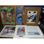 A quantity of prints to include; two Winnie the Pooh prints,