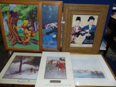 A quantity of prints to include; two Winnie the Pooh prints,