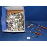 A large quantity of forks and spoons including Walker & Hall, Viners, etc.