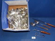 A large quantity of forks and spoons including Walker & Hall, Viners, etc.