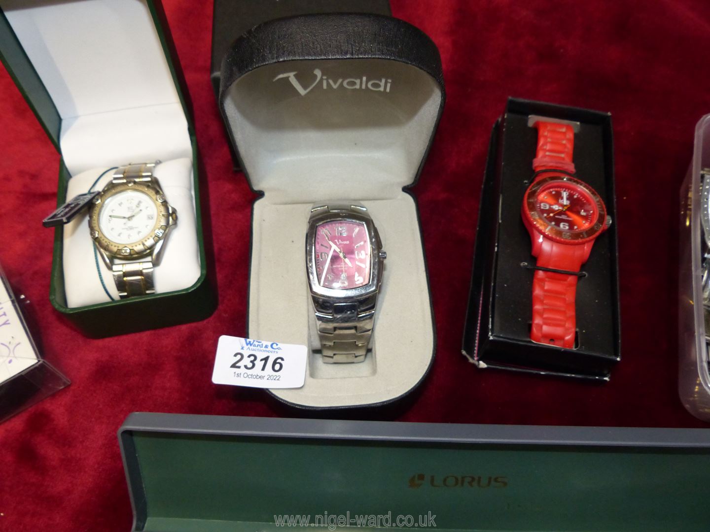 A quantity of watches to include; 'Lorus', 'Yess', 'Vivaldi', all cased, etc. - Image 2 of 3