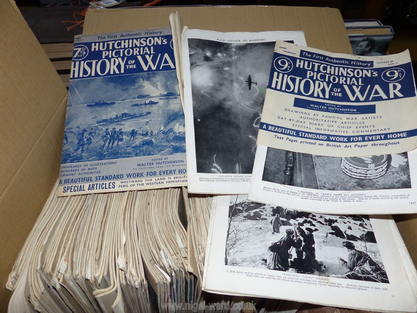 A quantity of Hutchins Pictorial History of The War.