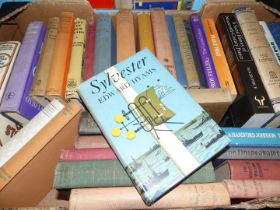 Two boxes of books to include; Irish Land and British Politics, Sylvester by Edward Hyams,