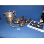 A quantity of miscellaneous silver plate include 'the Wenham Lake Ice company,